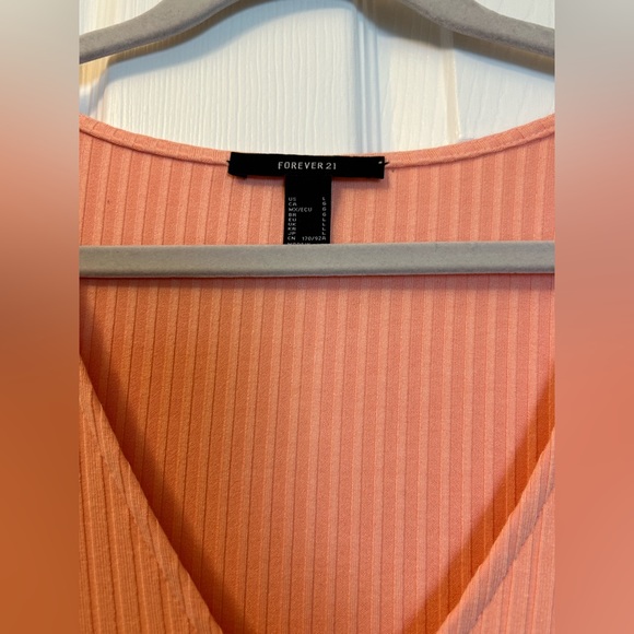 Forever 21 Coral V-Neck Dress - Picture 9 of 9